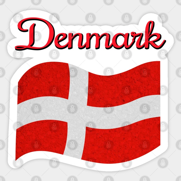 Flag of Denmark, danmarks flag Sticker by Purrfect